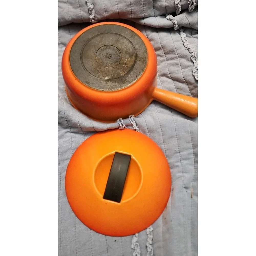 Cousances Le Creuset Sauce Pan Enamel Cast Iron Flame 18 France